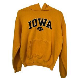 Vintage University of IOWA Yellow Youth M 10/12 Women’s XS College Hoodie RARE